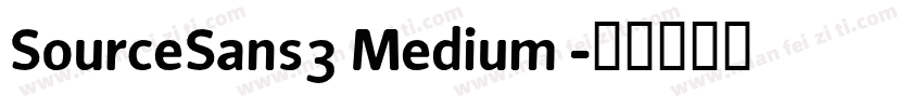 SourceSans3 Medium 字体转换